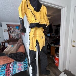 Stolquist Amp Yellow & Black Dry Suit - Waterproof Paddling Drysuit